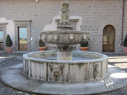 Atique Tuscan style pool fountain out of Limestone